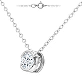 0.25ct Round Diamond Bezel Set Solitaire Pendant in 9ct White Gold
